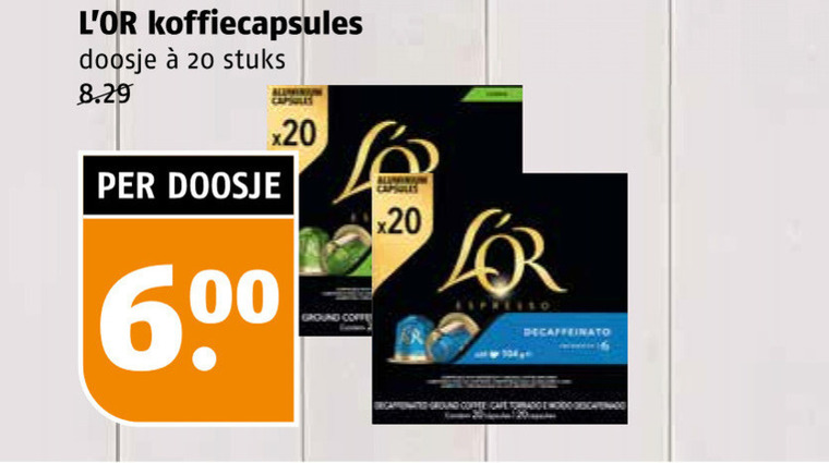 Douwe Egberts L Or   koffiecups folder aanbieding bij  Poiesz - details
