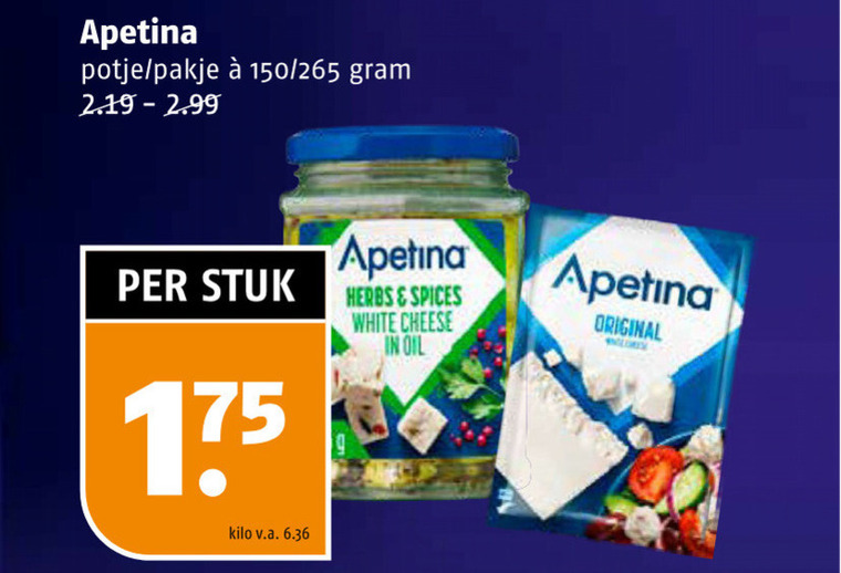 Apetina   feta folder aanbieding bij  Poiesz - details