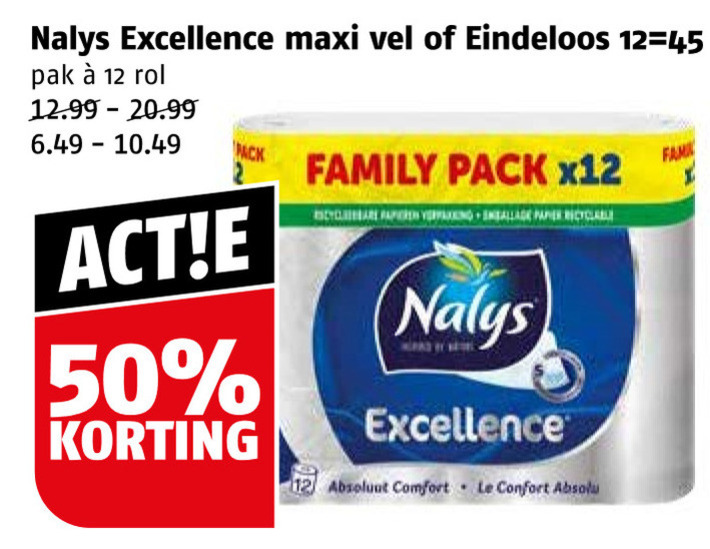 Nalys   toiletpapier folder aanbieding bij  Poiesz - details
