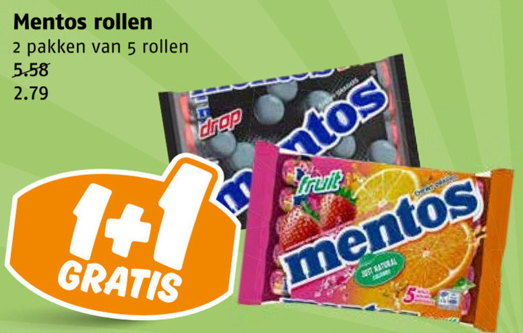 Mentos   snoep folder aanbieding bij  Poiesz - details