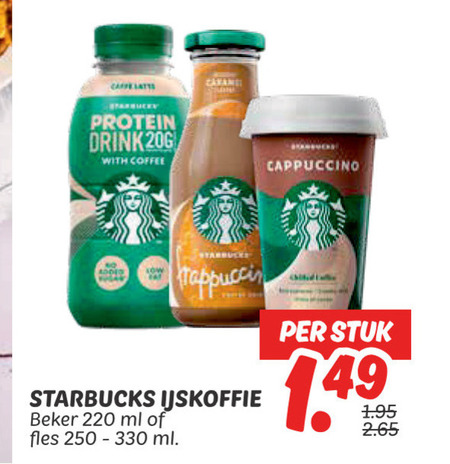 Starbucks   ijskoffie folder aanbieding bij  Dekamarkt - details