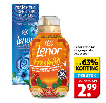 Lenor   wasverzachter folder aanbieding bij  Hoogvliet - details