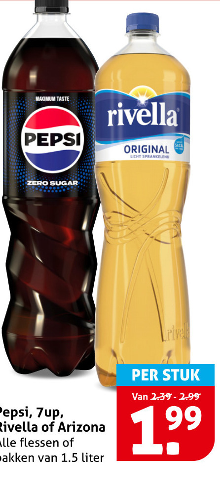 Rivella   cola, frisdrank folder aanbieding bij  Hoogvliet - details
