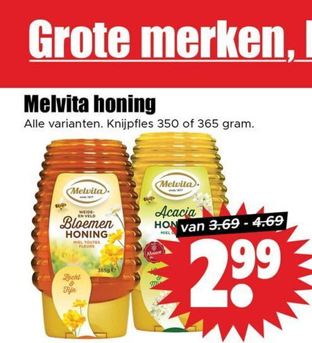 Melvita   honing folder aanbieding bij  Dirk - details