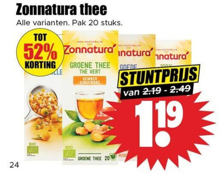 Zonnatura   thee folder aanbieding bij  Dirk - details