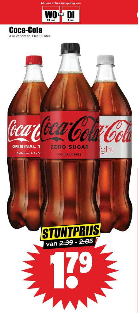 Coca-Cola   cola folder aanbieding bij  Dirk - details