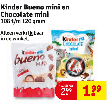 Kinder Bueno   chocoladereep folder aanbieding bij  Kruidvat - details