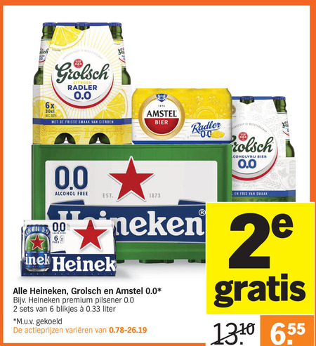 Amstel   alcoholvrij bier, krat bier folder aanbieding bij  Albert Heijn - details