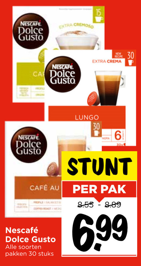 Nescafe   dolce gusto capsules folder aanbieding bij  Vomar - details