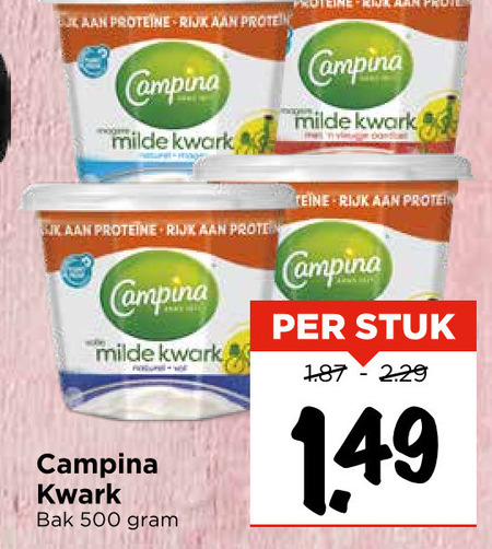 Campina   kwark folder aanbieding bij  Vomar - details