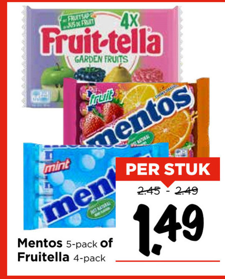 Mentos   snoep folder aanbieding bij  Vomar - details