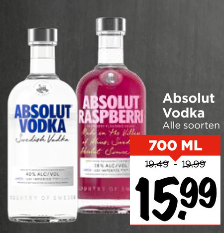 Absolut   wodka folder aanbieding bij  Vomar - details