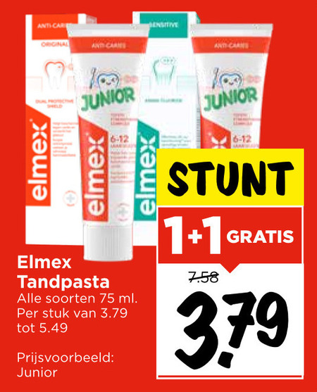 Elmex   tandpasta folder aanbieding bij  Vomar - details