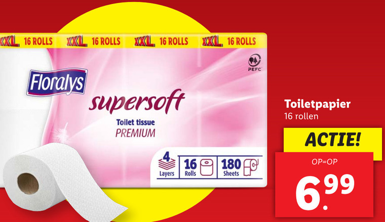 Floralys   toiletpapier folder aanbieding bij  Lidl - details