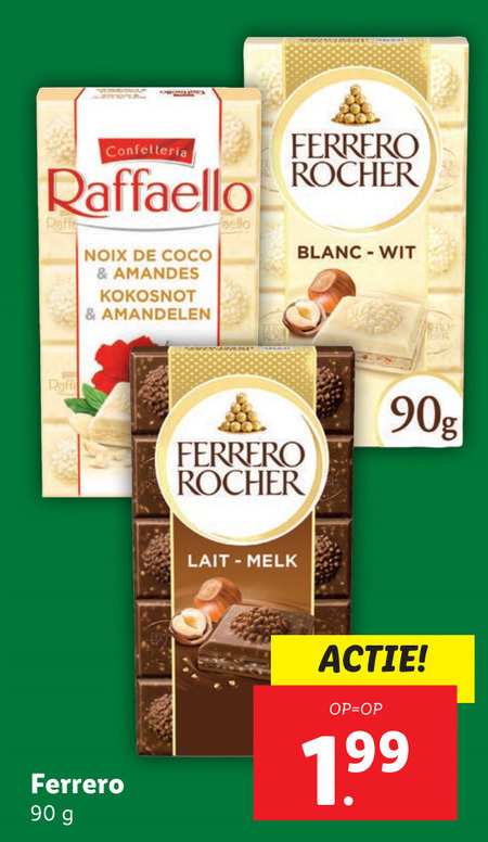 Ferrero Rocher   chocolade folder aanbieding bij  Lidl - details