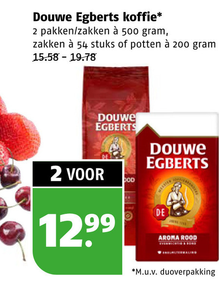 Douwe Egberts   koffiebonen, oploskoffie folder aanbieding bij  Poiesz - details
