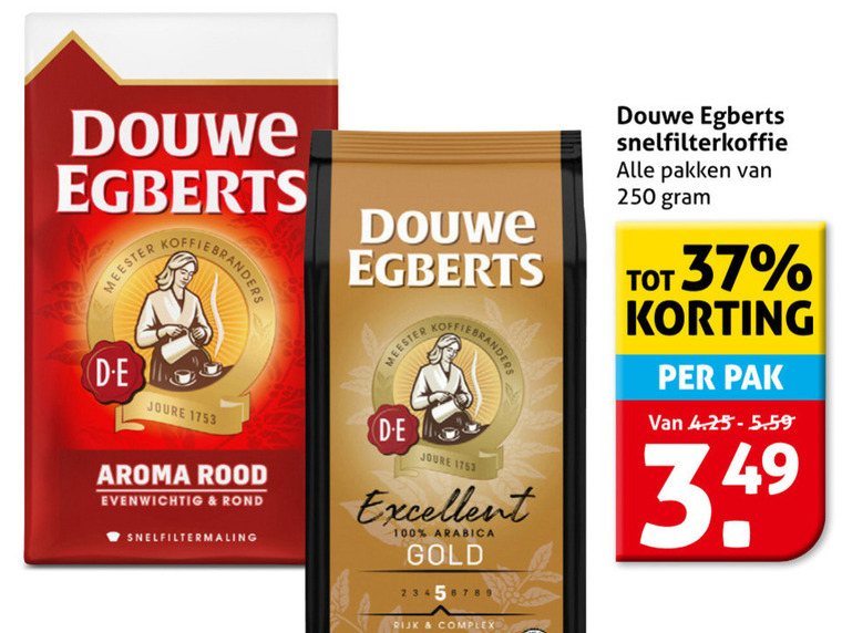 Douwe Egberts   koffie folder aanbieding bij  Hoogvliet - details