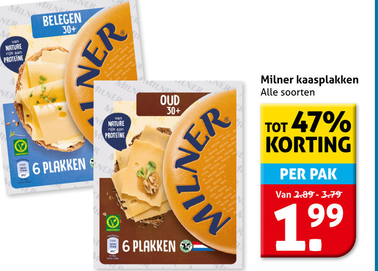 Milner   kaasplakken folder aanbieding bij  Hoogvliet - details