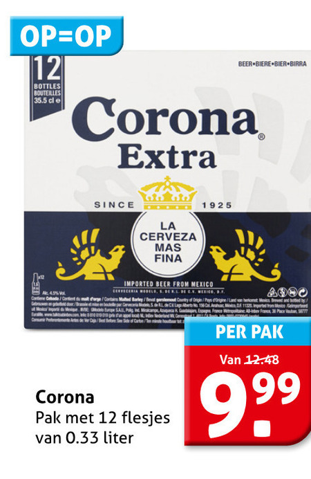 Corona   speciaalbier folder aanbieding bij  Hoogvliet - details