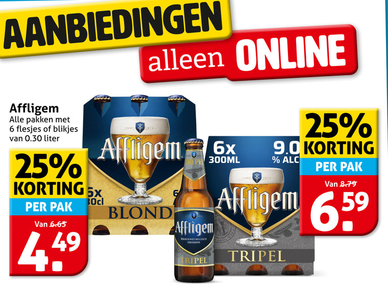 Affligem   speciaalbier folder aanbieding bij  Hoogvliet - details