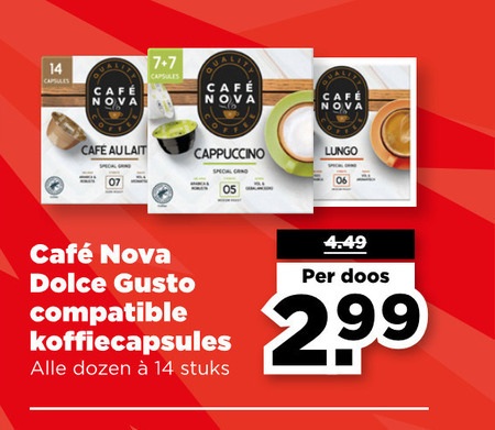 Cafe Nova   dolce gusto capsules folder aanbieding bij  Plus - details