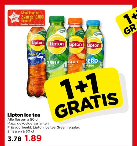 Lipton   ice tea folder aanbieding bij  Plus - details
