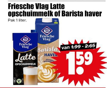 Friesche Vlag   koffiemelk folder aanbieding bij  Dirk - details