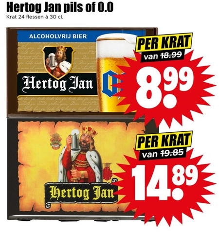 Hertog Jan   krat bier folder aanbieding bij  Dirk - details