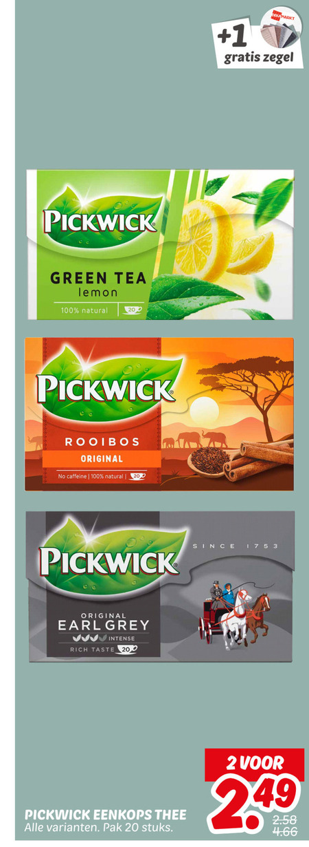 Pickwick   thee folder aanbieding bij  Dekamarkt - details