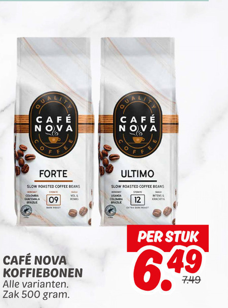 Cafe Nova   koffiebonen folder aanbieding bij  Dekamarkt - details