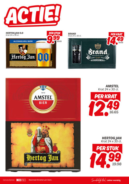Hertog Jan   krat bier, alcoholvrij bier folder aanbieding bij  Dekamarkt - details
