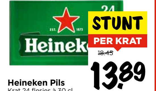 Heineken   krat bier folder aanbieding bij  Vomar - details