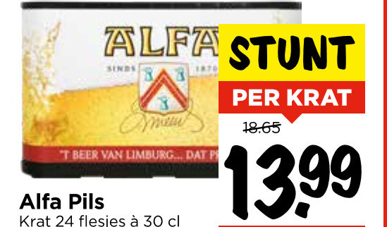 Alfa   krat bier folder aanbieding bij  Vomar - details