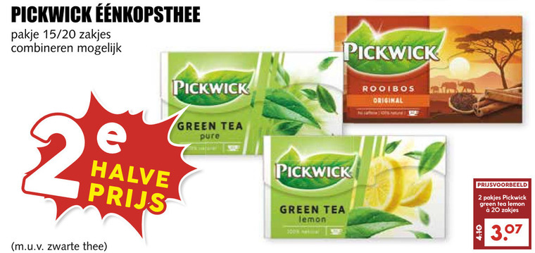Pickwick   thee folder aanbieding bij  MCD Supermarkt Basis - details