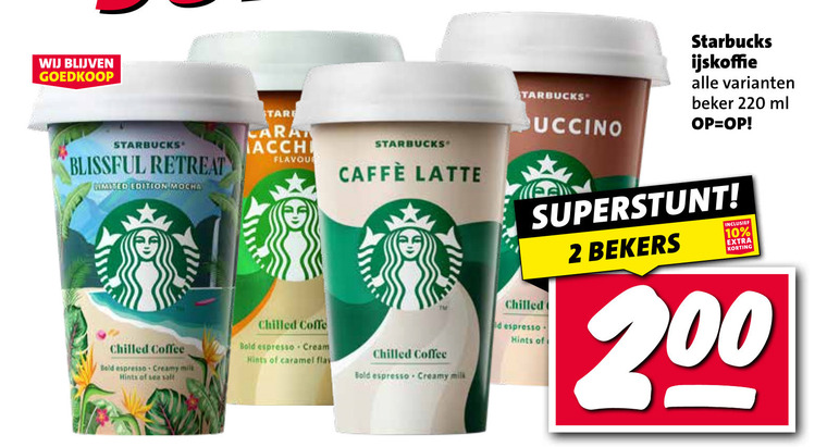 Starbucks   ijskoffie folder aanbieding bij  Nettorama - details