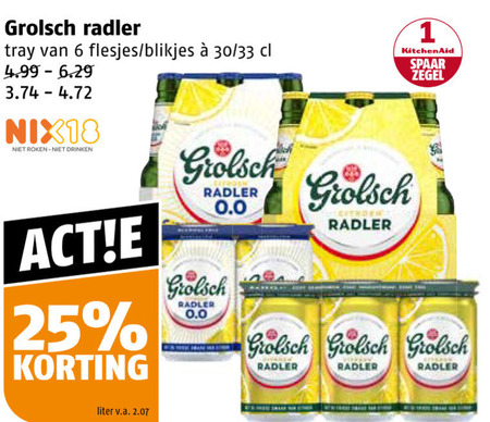 Grolsch   radler bier folder aanbieding bij  Poiesz - details