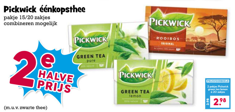 Pickwick   thee folder aanbieding bij  Boons Markt - details