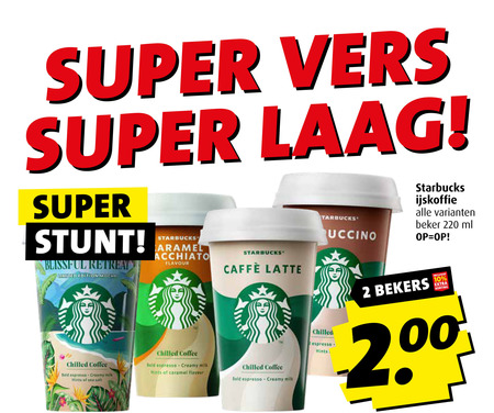 Starbucks   ijskoffie folder aanbieding bij  Boni - details