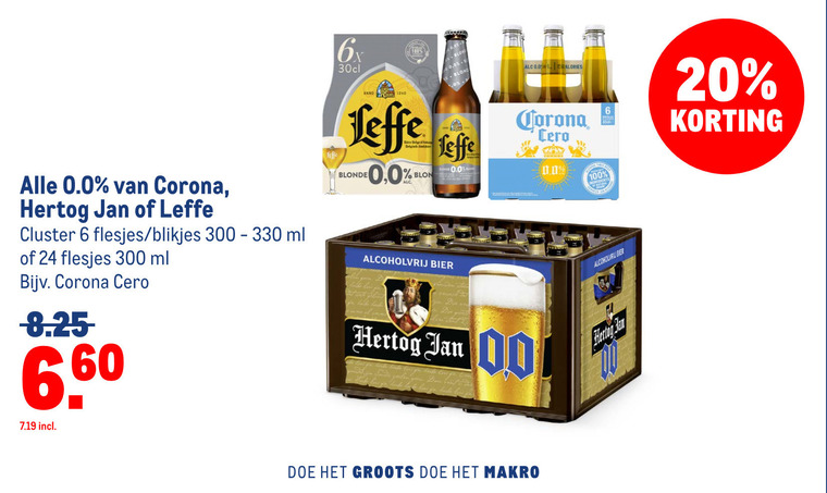 Corona   alcoholvrij bier folder aanbieding bij  Makro - details