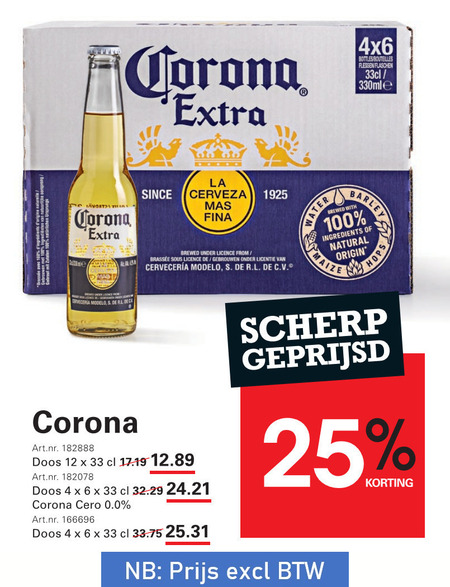 Corona   speciaalbier folder aanbieding bij  Sligro - details