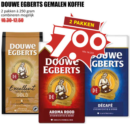 Douwe Egberts   koffie folder aanbieding bij  MCD Supermarkt Basis - details