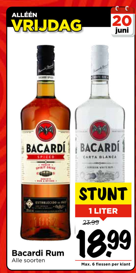 Bacardi   rum folder aanbieding bij  Vomar - details