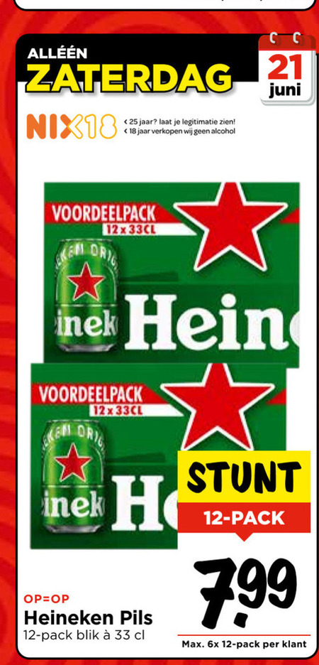 Heineken   blikje bier folder aanbieding bij  Vomar - details