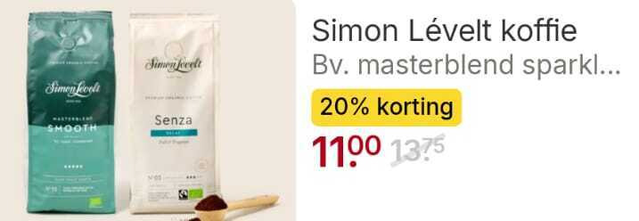 Simon Levelt   koffie, koffiebonen folder aanbieding bij  Picnic - details
