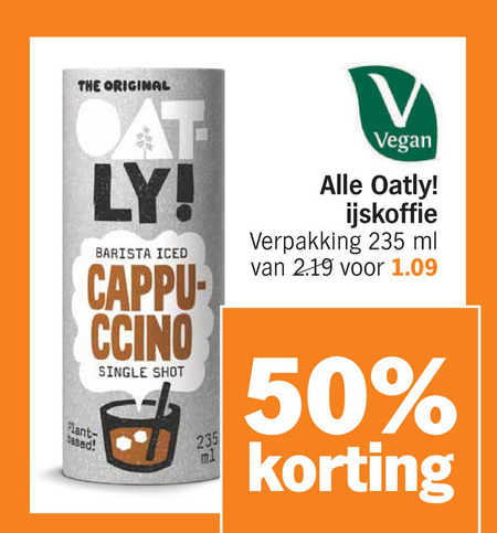 Oatly   ijskoffie folder aanbieding bij  Albert Heijn - details