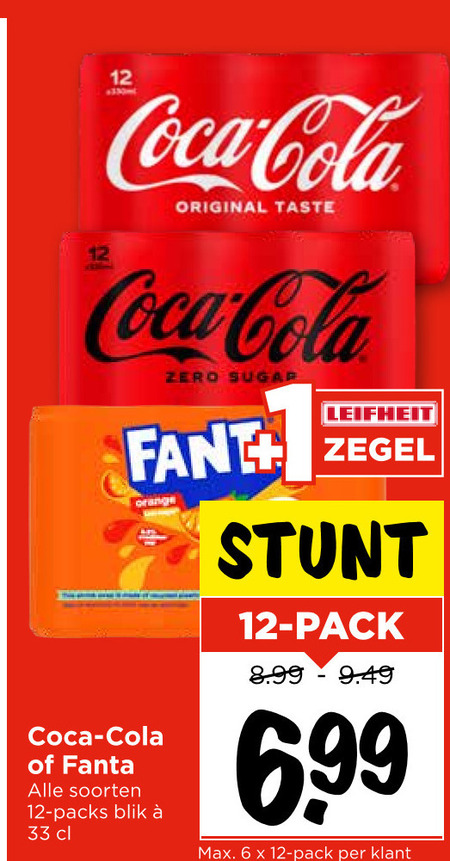 Coca-Cola   cola, frisdrank folder aanbieding bij  Vomar - details