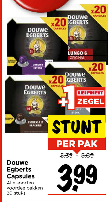Douwe Egberts   koffiecups folder aanbieding bij  Vomar - details