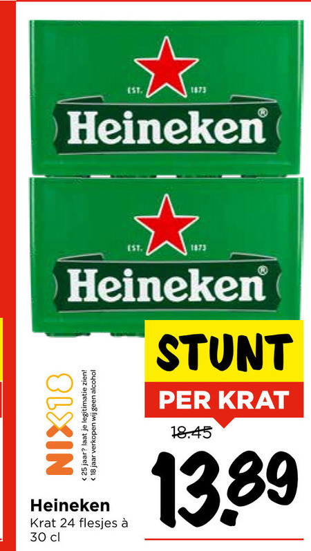 Heineken   krat bier folder aanbieding bij  Vomar - details