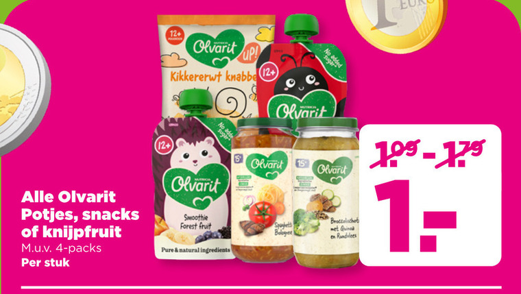 Olvarit   babyvoeding folder aanbieding bij  Plus - details