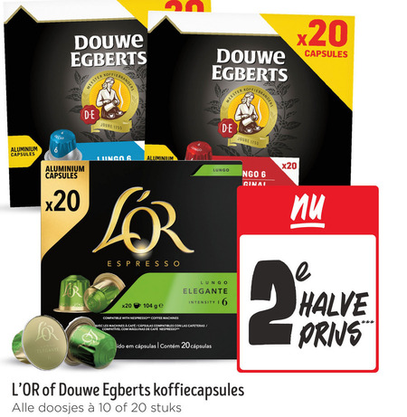 Douwe Egberts L Or   koffiecups folder aanbieding bij  Jumbo - details